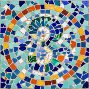 Мозаичный номер квартиры 3 в стиле Тренкадис