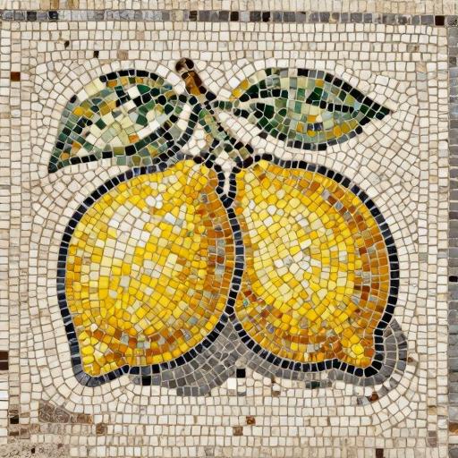 Handcrafted Lemon Mosaic Art - Opus Tessellatum