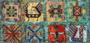 Ancient Symbols Mosaic Art – 25×12 cm