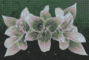 Elegant Lily Blossoms Mosaic Art