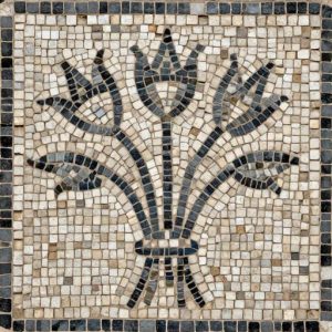 Stylized Cornflower Mosaic Art – Opus Tessellatum