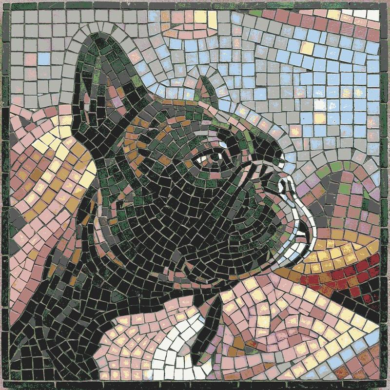 French Bulldog Mosaic Art - 30x30 cm
