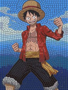Monkey D. Luffy Mosaic Art – One Piece Wall Decor