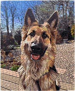 German Shepherd Mosaic Art Portrait