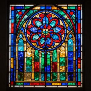 Stained Glass Rose Window Mosaic – Custom Art
