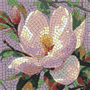 Magnolia Bloom Mosaic Art – 60×60 cm
