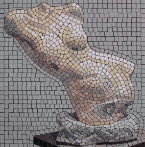 Abstract Female Form Mosaic Art – 60×62 cm