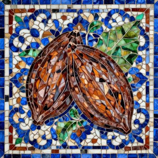 Cocoa Pods Florentine Mosaic Art