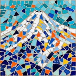 Mount Elbrus in Winter – Trencadís Mosaic Art