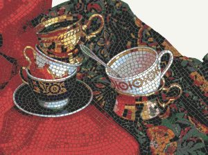 Tea Time Mosaic Art – Classical Still Life