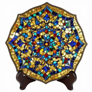 Byzantine Style Mosaic with Moroccan Geometric Ornament