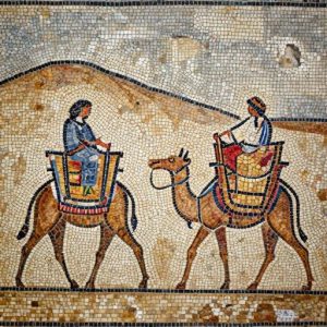 Ancient Camel Caravan Mosaic Art – Opus Tessellatum
