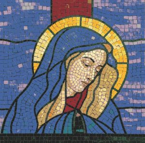 Divine Serenity Mosaic Art – Spiritual Portrait