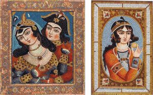 Classical Mosaic Portraits in Traditional Attire