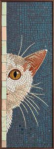 Curious Cat Mosaic Art – Handcrafted Wall Decor