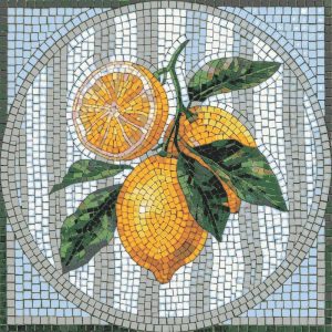 Sunny Lemons Mosaic Art – 36×36 cm