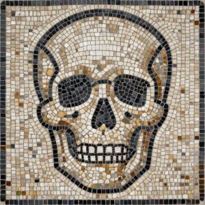 Vintage Skull Mosaic Art – Opus Tessellatum