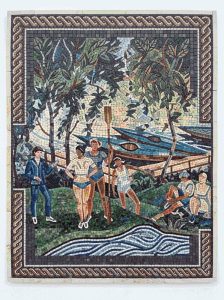 Classical Mosaic Art: Summer Lake Leisure