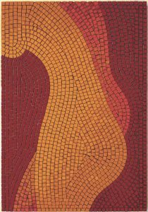 Abstract Warmth Mosaic Art – Orange and Red Fluidity
