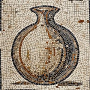 Roman Style Pomegranate Mosaic Art – Opus Tessellatum