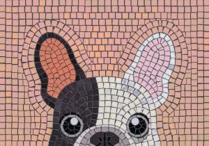 French Bulldog Mosaic Art – Cute Dog Portrait