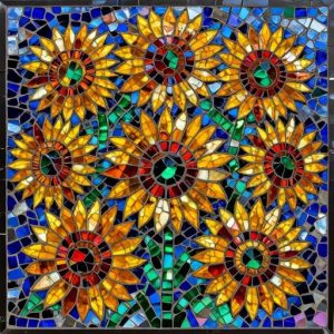 Sunflowers Opus Incertum Mosaic Art