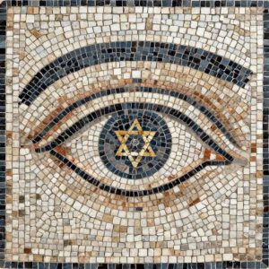 All-Seeing Eye with Star of David Mosaic Art