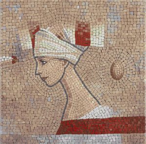 Classical Mosaic Portrait of a Woman