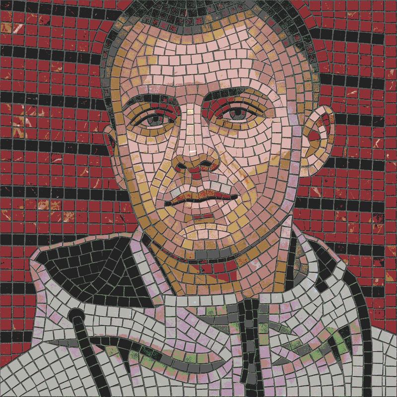 Modern Man Mosaic Portrait - 60x60 cm