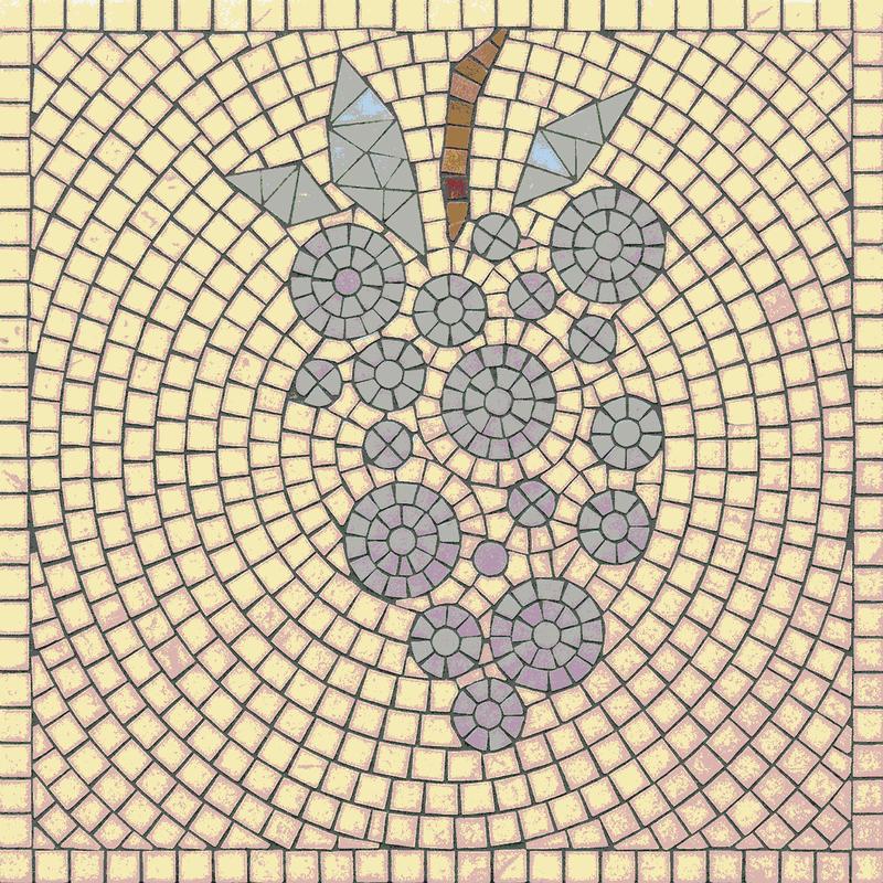 Classical Mosaic Grapes Art - 60x60 cm