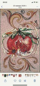 Pomegranate Mosaic Art – Classical Nature Wall Decor