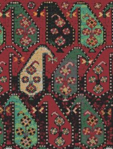 Traditional Paisley Pattern Mosaic Art