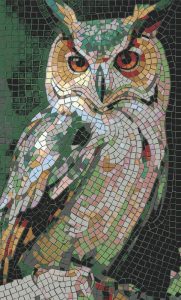 Majestic Owl Mosaic Art – 60×99 cm