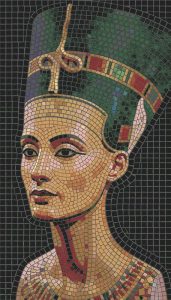 Ancient Egyptian Queen Mosaic Portrait