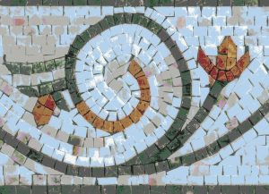 Classical Spiral Vine Mosaic Art