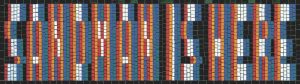 Abstract Geometric Mosaic Art – Orange, Blue & White