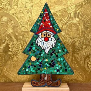 Byzantine Mosaic Christmas Gnome Tree