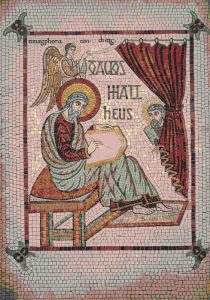 Classical Mosaic Art: Sacred Scribe and Angel