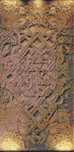 Golden Ornamental Abstract Mosaic Art