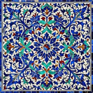 Turquoise Moroccan Pattern Florentine Mosaic