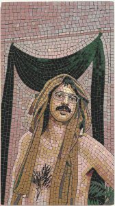Retro Man Mosaic Portrait – Classic AI Art