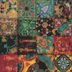 Abstract Geometric Mosaic Art – 25×25 cm