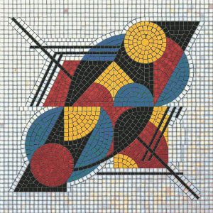 Abstract Geometric Mosaic Art – Primary Colors
