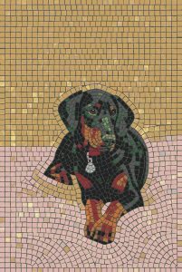 Rottweiler Mosaic Art – Elegant Dog Portrait