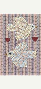 Romantic Birds Mosaic Art – Love and Peace
