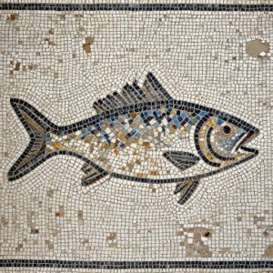 Ancient Style Fish Mosaic – Opus Tessellatum Art
