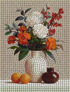 Classic Floral Still Life Mosaic Art