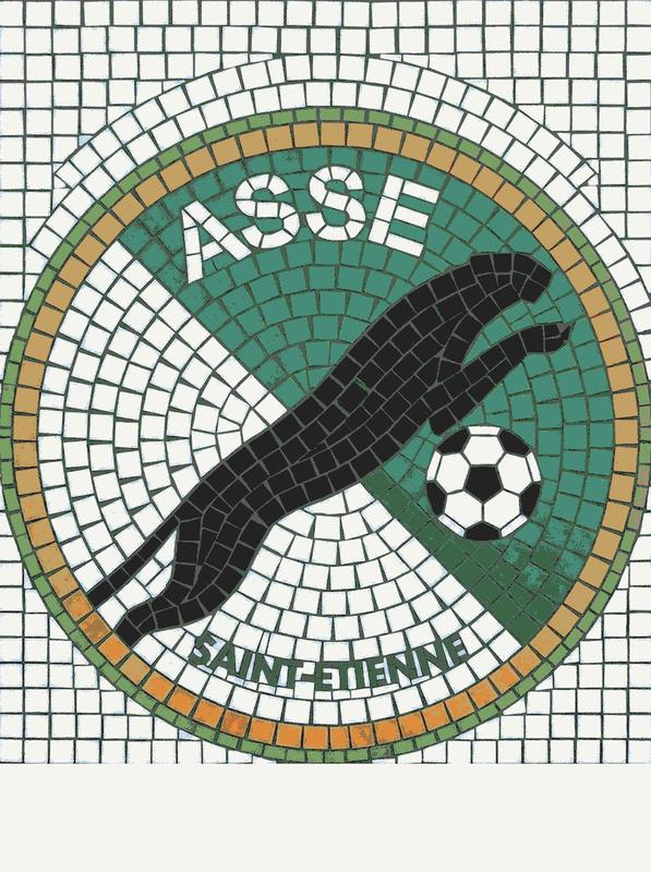 AS Saint-Étienne Panther Mosaic Art