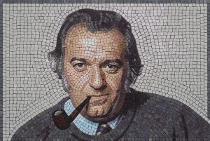 Classic Man with Pipe Mosaic Portrait