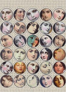 Mosaic Portraits of Serene Faces – 25×34 cm